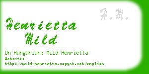 henrietta mild business card